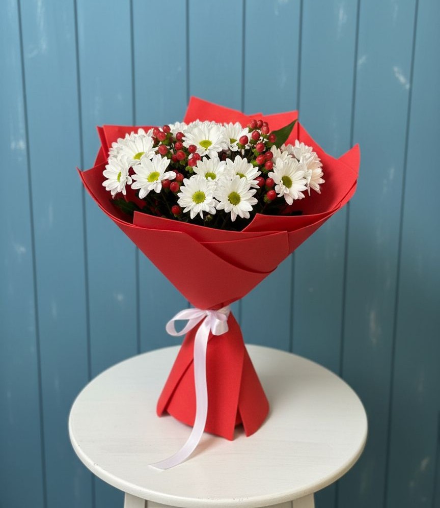 Букет цветов из: Хризантемы в Топках