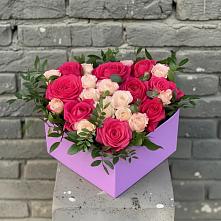 Цветочная композиция из Розы в коробке #REPLACE_PRED# Топках