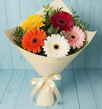 Букет цветов из:  Герберы #REPLACE_PRED# Топках