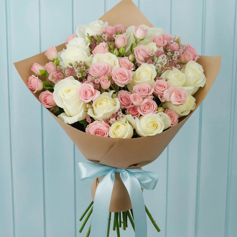 Букет цветов из: Розы в Топках