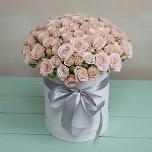 Цветочная композиция из Розы в шляпной коробке в Топках