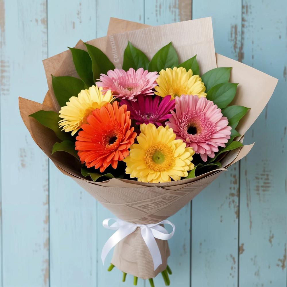 Букет цветов из: Герберы в Топках