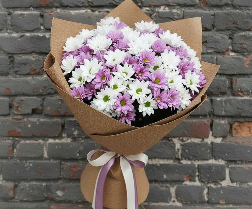 Букет цветов из: Хризантемы в Топках