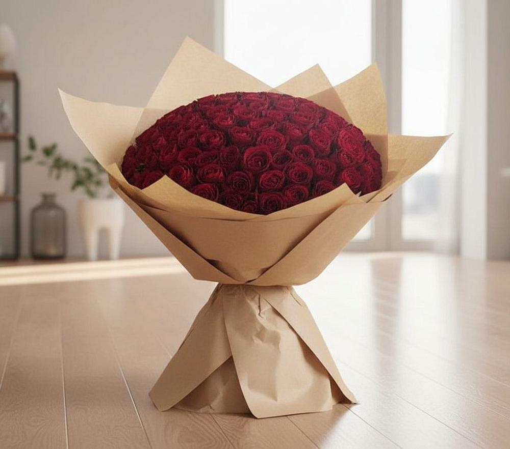 Букет 101 Красная роза в Топках