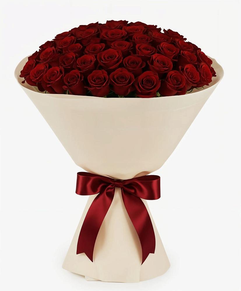 Букет 101 Бордовая роза Блэк Бакарра в Топках