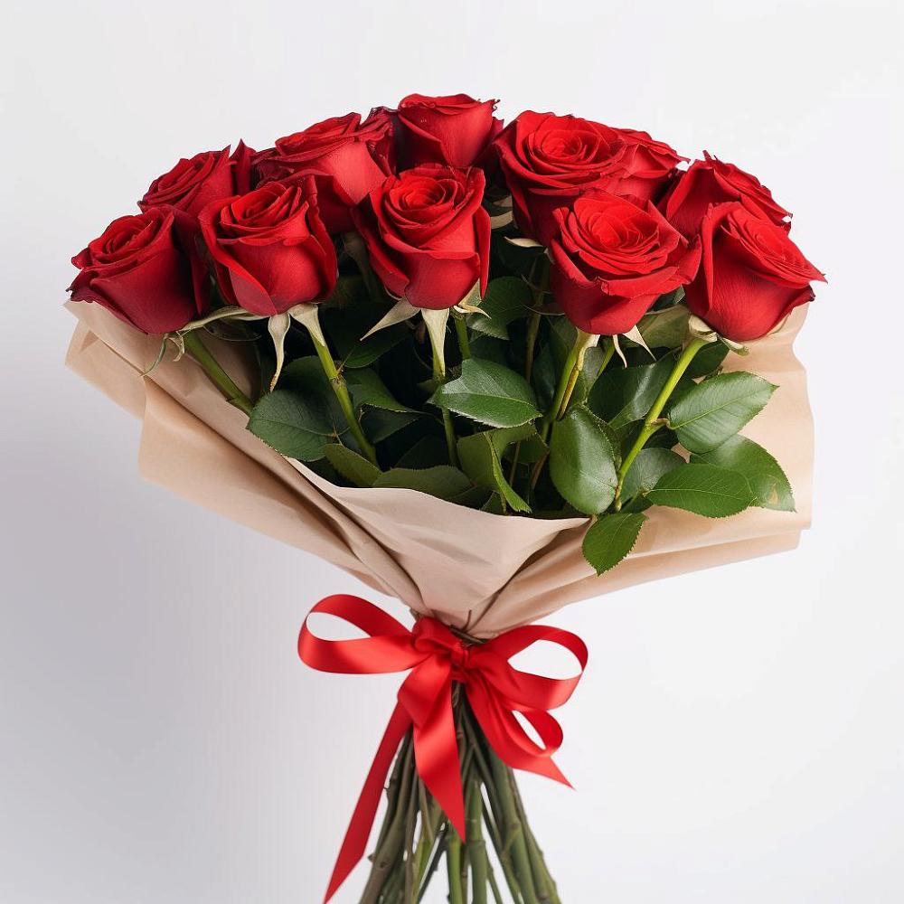 Букет 11 Красных роз Эдлесс Лав в Топках